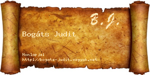 Bogáts Judit névjegykártya